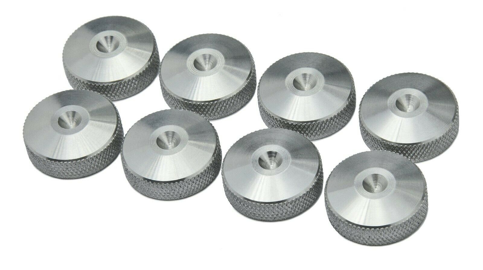 CNC Knurled Aluminium Speaker Spike Pads Shoes Feet Set of 8